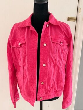 Chaps Hot Pink Denim Jacket